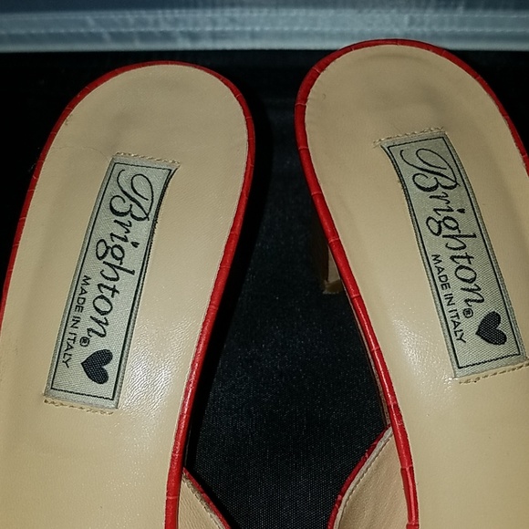 Brighton  1989 red leather heels. Size 8m - Picture 5 of 8